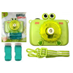 Fotoaparát vytvárajúci bubliny žaba zelená